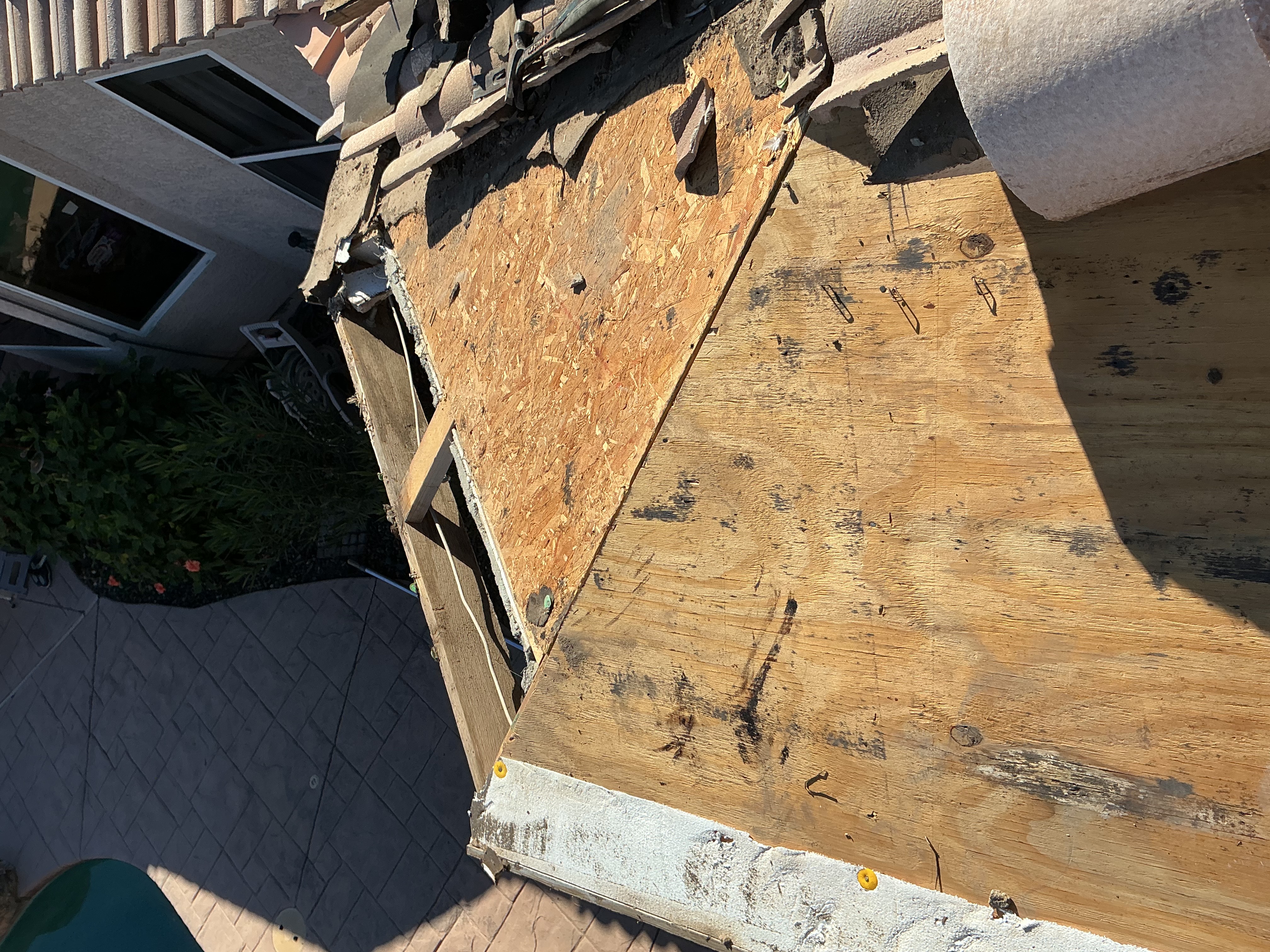 Professional roof repair work