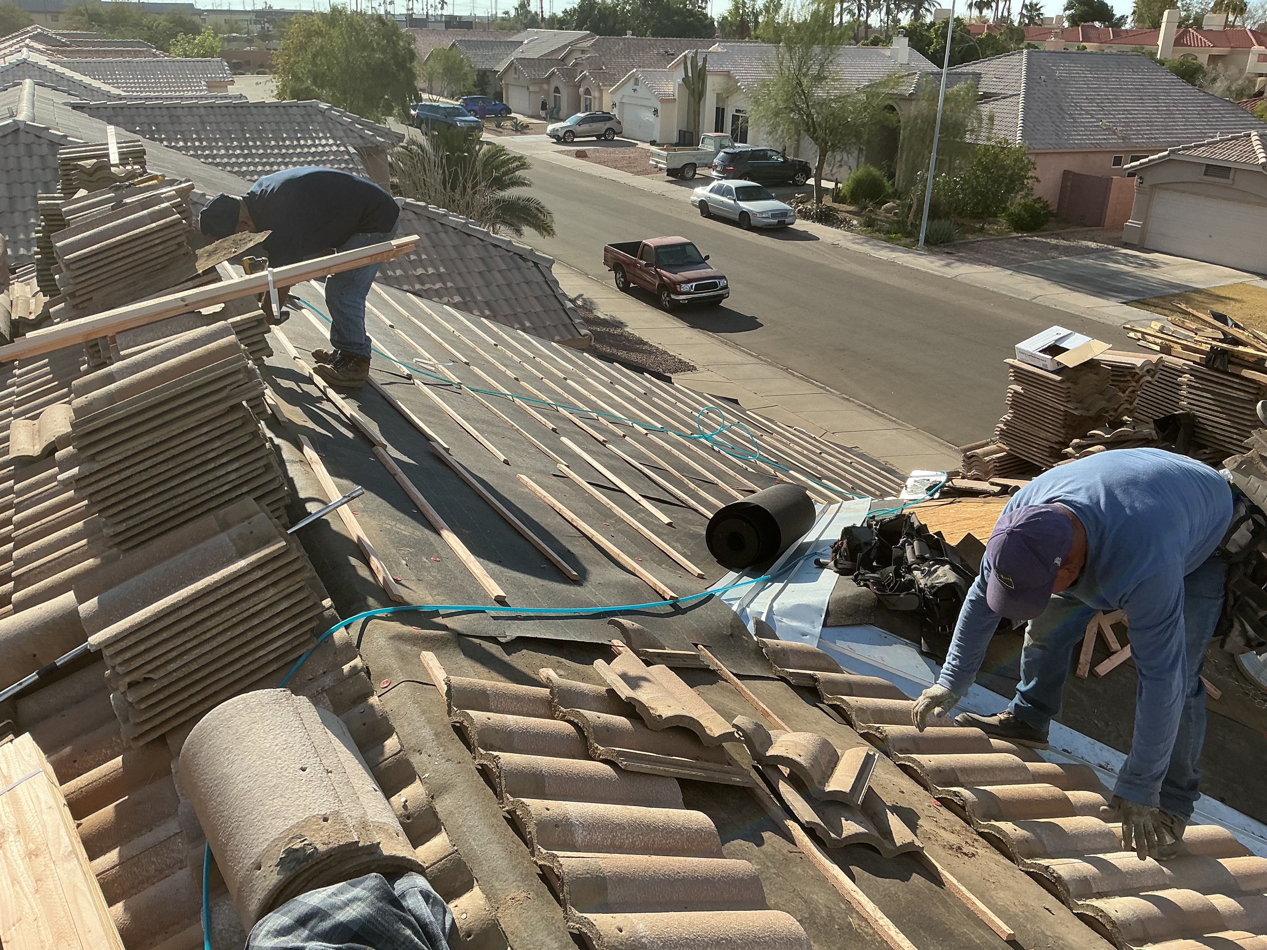 Foam roofing detail