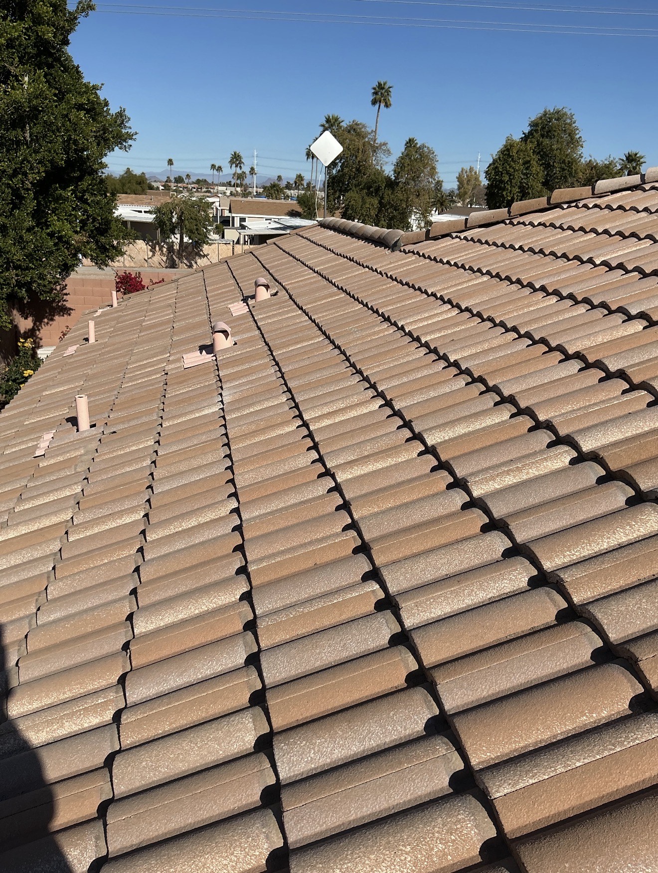 Before and after roof repair